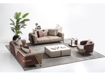 Set di divani di lusso divano set di divani divani 4 3 1 posti in tessuto moderno Tavolino