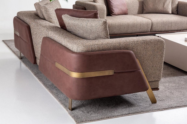 Set di divani di lusso divano set di divani divani 4 3 1 posti in tessuto moderno Tavolino