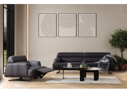 Lussuoso set di divani divano set divani 3 posti 1 poltrona moderno in pelle nuovo