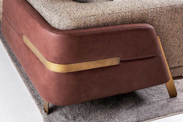 Sofà di lusso a 4 posti / divani moderni imbottiti in tessuto di design, nuovo