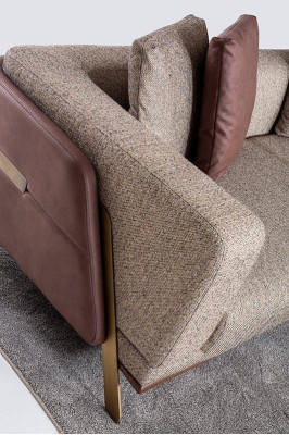 Sofà di lusso a 4 posti / divani moderni imbottiti in tessuto di design, nuovo