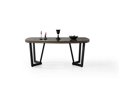 Tavolo da pranzo in legno da sala da pranzo Tavoli Stile Moderno Design Nero