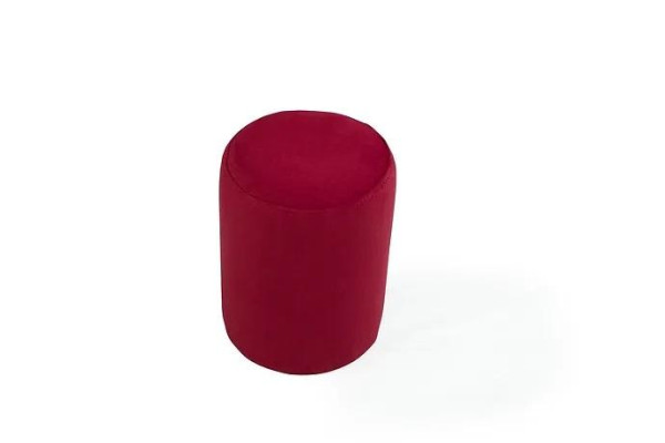Pouf rosa con rivestimento in tessuto, struttura in truciolato di MDF, pouf di lusso nuovo