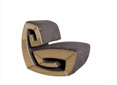 Marrone-dorato poltrona designer relax salotto seduta nuova
