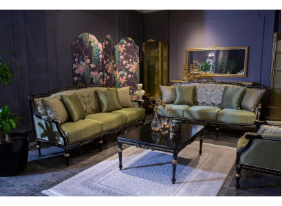 Set di mobili per divano composto da divano 3+3+1 posti, tavolino, divano, poltrona.