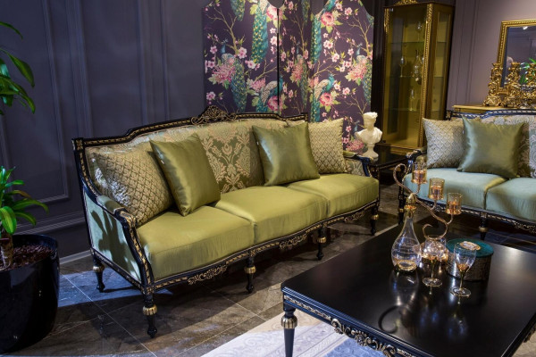 Set di mobili per divano composto da divano 3+3+1 posti, tavolino, divano, poltrona.