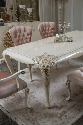 Sala da pranzo Set tavolo credenza 4 sedie vetrina sgabello 8 pezzi. Nuovo