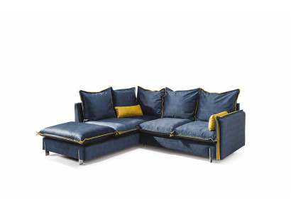Splendido divano angolare di design, divano imbottito di alta qualità, angolo sofà.