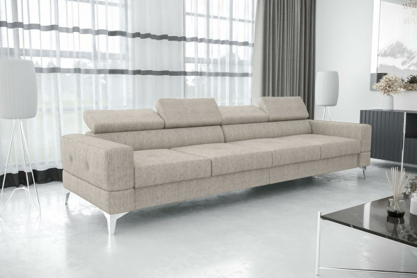 Soggiorno Divano Divano imbottito Sofa xxl Design Divano 4 posti Tessuto Big Nuovo