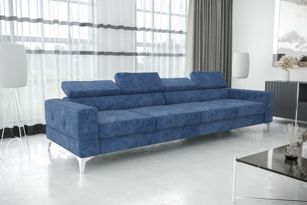 Soggiorno Divano Divano imbottito Sofa xxl Design Divano 4 posti Tessuto Big Nuovo