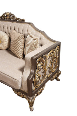 Set di divani Chesterfield con tavolino, set di divani imbottiti, mobili 5 pezzi.