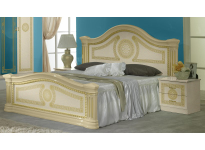 Camera da letto di lusso Letto in legno classico Comodino 6 pezzi Mobili di design