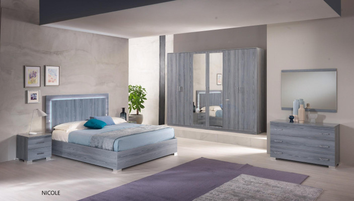 Camera da letto Mobili Armadio Armadietto Armadio Parete 6 Ante Legno Nuovo