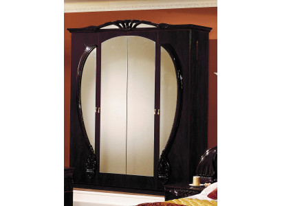 Il guardaroba di lusso del designer di armadi a specchio lucido dei mobili in legno nuovi.