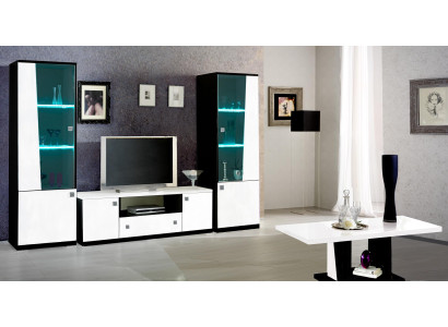 Mobile parete moderna soggiorno vetrina sideboard TV scaffale parete mobile 3 pezzi nuovo