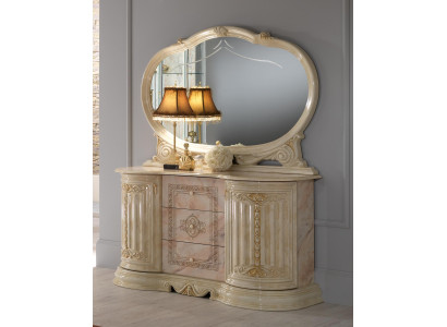 Specchio Comò Armadio Comò Mobile Sideboard Camera da letto Set Legno Stile Moderno Nuovo