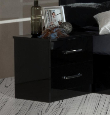 Design camera da letto 3 pezzi. Letto 2 comodini Lussuoso set di mobili a led.