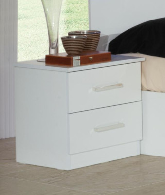Letto matrimoniale con 2 comodini in legno design letti stile moderno 3 pezzi. Luce LED
