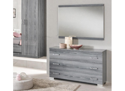 Comò Specchio Design Mobili Consolle Legno Armadio Appendiabiti Madia Buffet