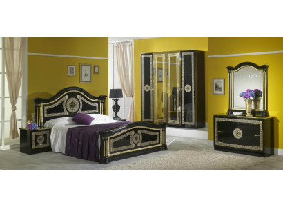 Letto imbottito di lusso in legno per hotel matrimoniale camera da letto tessuto oro
