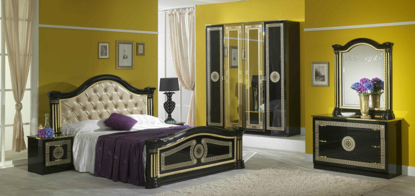 Specchio Comò Armadio Comò Credenza Camera Da Letto Set Legno Stile Moderno Nuovo