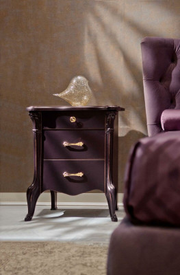 Set da camera da letto con letto 2 comodini sgabello 3 pezzi Chesterfield completo