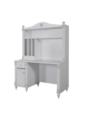 Scrivania Camera Giovanile Bambini Legno Mobili Design Bianco Tavolo Stile Country