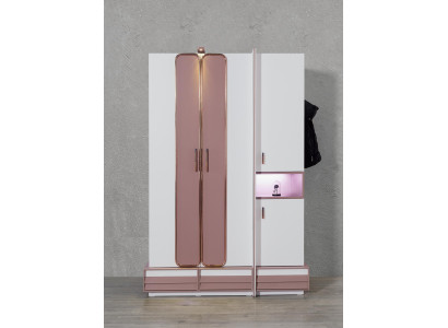 Armadio in legno, design di mobili di lusso per ragazza, cameretta rosa, nuovo.