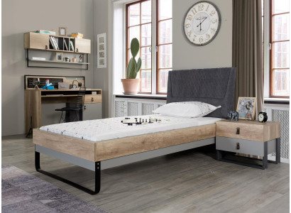 Camera da letto per ragazzi con design, letto, comodino, scrivania 3 pezzi.