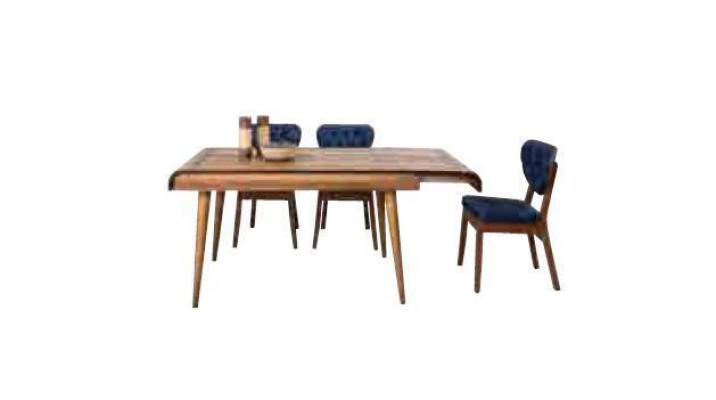 Moderno set da sala da pranzo con mobili, gruppo di sedute, tavolo da pranzo imbottito 5 pezzi.