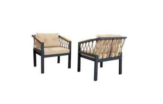 Mobili da giardino, divano, sedie, terrazza, tavolo, divano, divano a 4 pezzi.