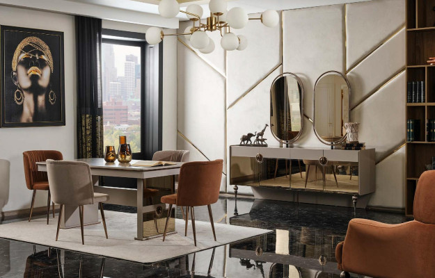 Tavolo da pranzo tavolo soggiorno sala da pranzo set design stile italiano