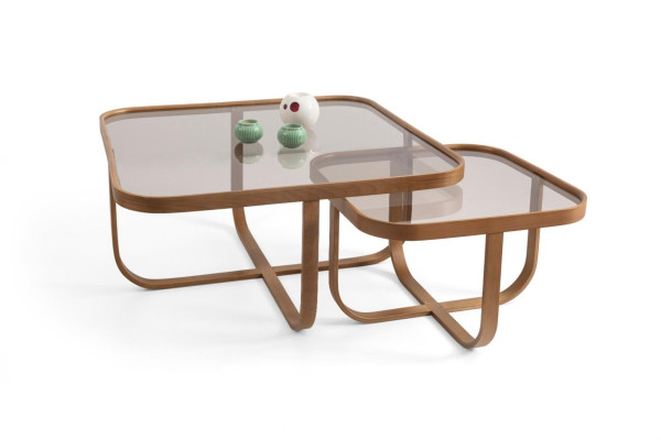 Braune set da soggiorno 2 tavolini moderni arredamento completo di design