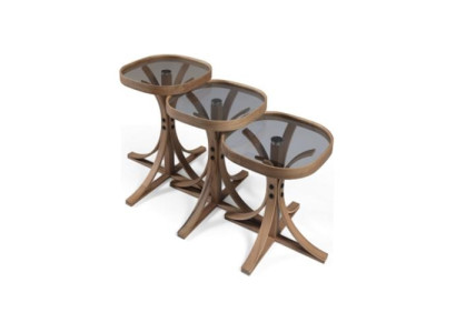 Set soggiorno 3 pezzi completo 3x tavolini da caffè lusso arredamento tavolino.