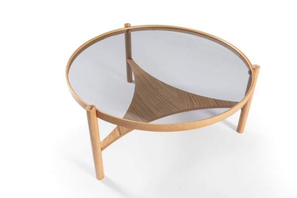 Tavolino da salotto rotondo design moderno per soggiorno arredamento di lusso.