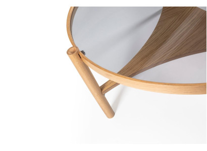 Tavolino da salotto rotondo design moderno per soggiorno arredamento di lusso.