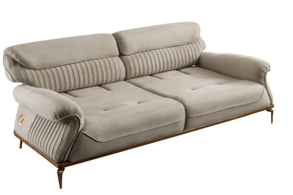Divano a 3 posti mobili soggiorno in comfort e stile in un insieme.