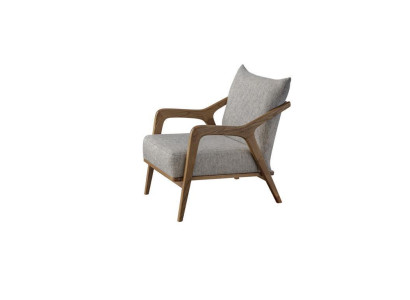 Poltrona design moderno per il soggiorno, colore grigio chiaro, stile lussuoso.