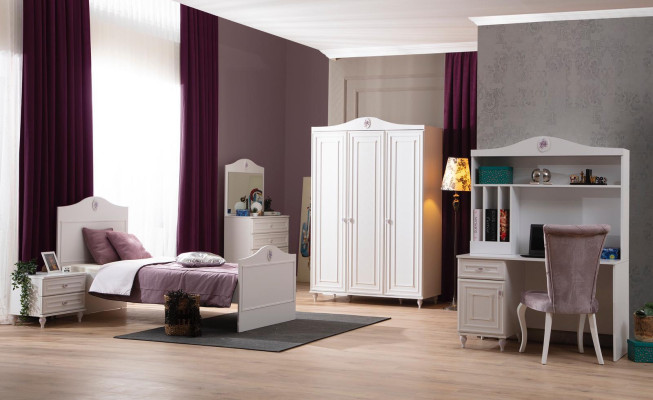 Letto per ragazzi Letto per bambini Design per bambini Moderno Bianco Letto Camera dei bambini Nuovo