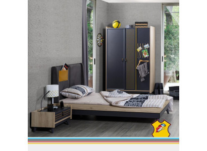 Letto Legno Letti Struttura letto Stanza giovani Stanza dei bambini Nero Letto singolo