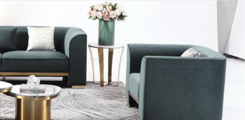 Set di divani 3 posti 2x tavolino 2x tavolino da salotto Set di mobili di lusso 7 pezzi Nuovo