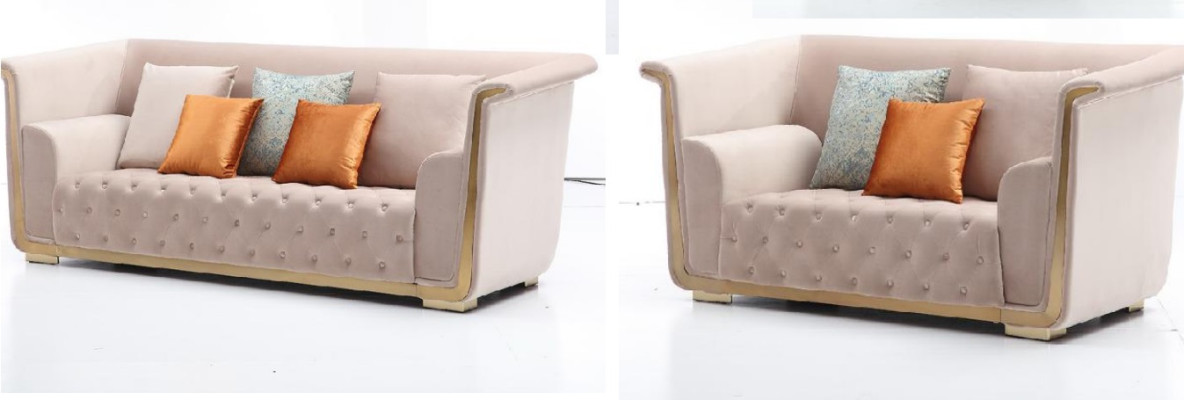 Set di divani 3+2+1 posti design divani imbottiti tessili Divano a 3 pezzi. Nuovo