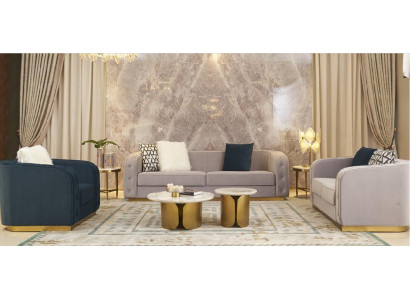 Set di tavolini da caffè 2 pezzi Set di tavolini Design rotondo 2 pezzi