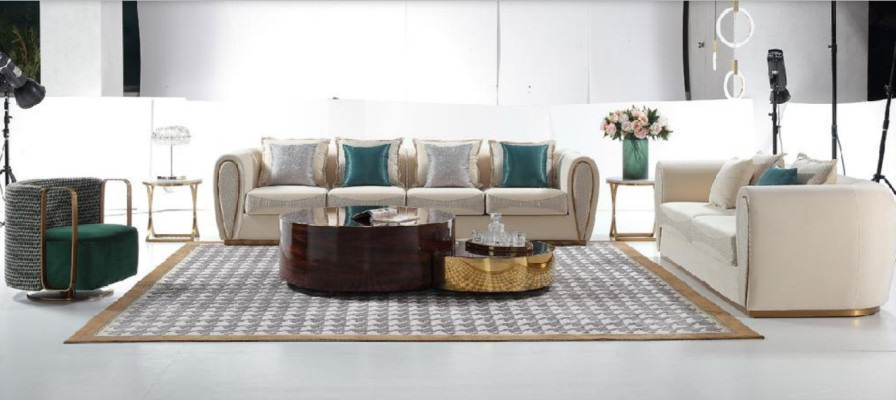 Camera mobili divano a tre posti imbottito nuovo design divano moderno seduta lusso divani.