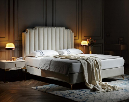 Letto 180x200cm in pelle Mobili da camera da letto di lusso Letti moderni Mobili per hotel Nuovi