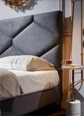 Set da camera da letto Letto + 2 comodini 3 pezzi. Mobili comodino in velluto di lusso per hotel