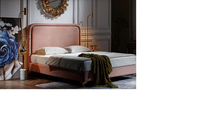 Letto matrimoniale Letto matrimoniale matrimoniale Design di lusso Poltrona di lusso Letto imbottito Letto design 180x200cm Nuovo