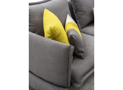 Grigio Chesterfield divano imbottito angolare set di divani poltrone di lusso angolare divani