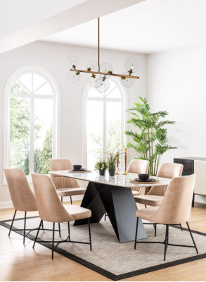 Set da pranzo gruppo di mobili tavolo da pranzo 6x sedia set 7 pezzi