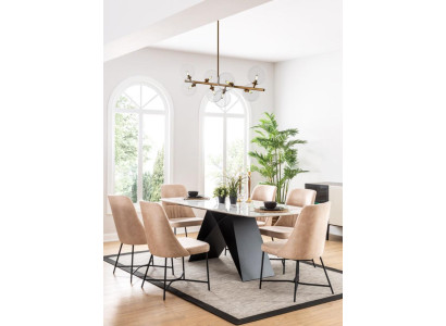 Set da pranzo gruppo di mobili tavolo da pranzo 6x sedia set 7 pezzi